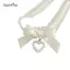 AqToCna Nữ Dễ Thương Cổ Loli Handmade Vintage Ren Trái Tim Choker Dành Cho Nữ Gothic Nơ Nút Nelace Bé Gái Đồng Phục Phụ Kiện AqToCna