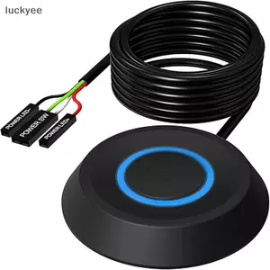 Luckyew Máy Tính Để Bàn Công Tắc 2m Đèn Led Pc Bo Mạch Chủ Bên Ngoài Khởi Động Nguồn Bật / Tắt Nút Cáp Nối Dài Cho Văn Phòng Tại Nhà TQ