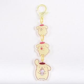 [MILOLI] 1Pcs GANTUNGAN SAN ACRYLIC Cute Keychain Ring Aksesoris Bag - F0265 - C. P0MP0MPURIN, GANCI ACRYLIC