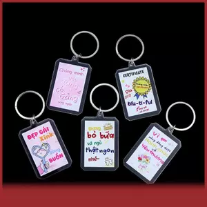 Cod rõ ràng Acrylic Keychain phẳng quyến rũ cho Túi ba lô chìa khóa xe chủ Quà Tặng