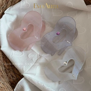 Kẹp Tóc Trái Tim Hàn Quốc Thanh Lịch Lớn Mỏ Vịt Kẹp Tóc Dày Barrettes Mũ