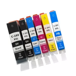 Btsg 2 Gói Hộp Mực Máy In Bộ 6 Màu Sắc Sống Động Chống Rò Rỉ Cho PGI280 CLI281XXL