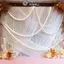 FANIELLAPOWELL 10 / 12 / 15 / 20 Chiếc Giả Lớn, Tròn Hình Trái Tim Ngôi Sao Đính Hạt Vòng Hoa, Dây Treo Nhựa Mô Phỏng Thanh Lịch Trang Trí Tường