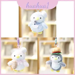 Móc khóa sang trọng Penguin mềm màu xanh và đen để trang trí túi bé gái