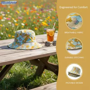 Mũ bảo vệ tia cực tím Bluelover có nắp đậy mặt nạ chống nắng mùa hè Mũ dành cho nữ Nhẹ có thể gập lại cho du lịch đi biển Đi bộ đường dài mới