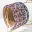 MJnmc Da Báo In Kim Cương Giả Họa Tiết Động Vật Pha Lê Băng Đô Quấn Tóc Sang Trọng Bling Rộng Vòng Cho Nữ Trang Sức Mới