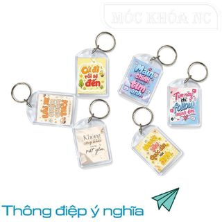 Móc Khóa Thông Điệp Lời Chúc Ý Nghĩa Vui Vẻ - Phụ Kiện