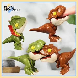 B & N Khủng long ngón tay kỷ Jura Triceratops Tyrannosaurus Đồ chơi mô hình dành cho trẻ em Đồ chơi tương tác Khủng long cắn ngón tay sáng tạo Quà tặng cho bé trai.