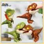 B & N Khủng long ngón tay kỷ Jura Triceratops Tyrannosaurus Đồ chơi mô hình dành cho trẻ em Đồ chơi tương tác Khủng long cắn ngón tay sáng tạo Quà tặng cho bé trai.