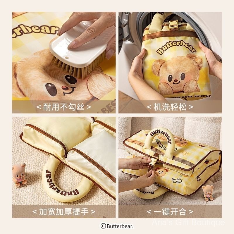 [Aria] Túi đựng đồ du lịch bà nội trợ & gấu bơ hiện đại Hành lý Túi bổ sung Quần áo Túi sắp xếp Túi đóng gói phụ