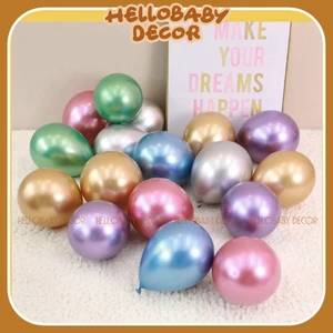 Set 10 bóng tròn 25cm siêu nhũ Chrome trang trí sinh nhật - tiệc cưới hỏi - decor party
