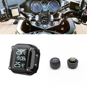 ELBBKG M5 Xe Máy TPMS Hệ Thống Báo Động Xe Máy Không Dây Giám Sát Áp Suất Lốp Xe Máy Với 2 Cảm Biến Bên Ngoài 5 Phương Pháp Báo Động Mới