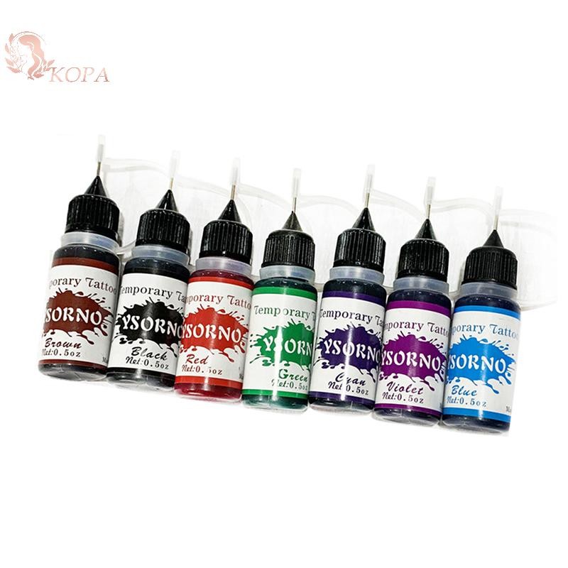 KOPA Nhiều Màu Mực Xăm Nghệ Thuật Cơ Thể Sắc Tố Sắc Tố Làm Đẹp Sơn Trang Điểm Hình Xăm Đồ Dùng Bán Vĩnh Viễn Dạng Lỏng Dán VN