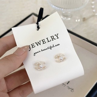 Bông Tai Đôi Ngọc Trai Zircon Phong Cách Pháp, Sang Trọng, Cao Cấp