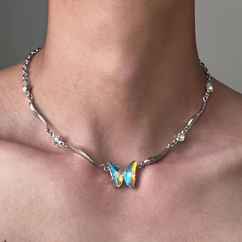 Vòng cổ choker da có đinh tán kim loại - Phong cách unisex Y2K