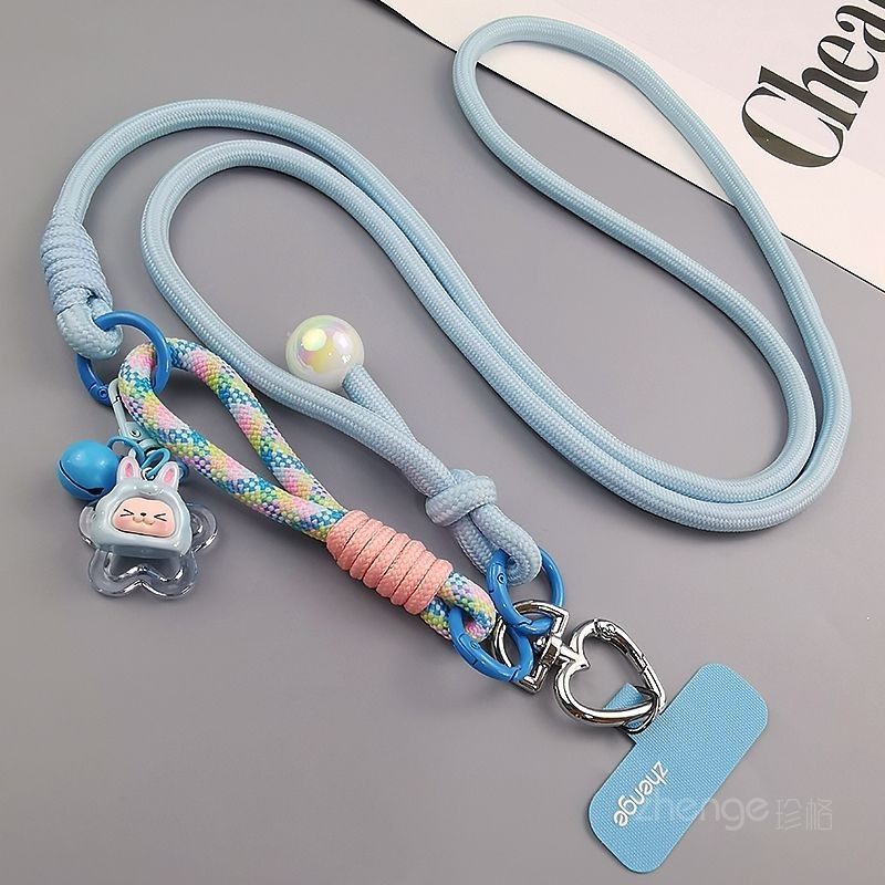 Loại bỏ vỏ dây buộc đa năng!!!Phụ kiện điện thoại di động Influencer kiti Dây đeo điện thoại di động Đeo chéo dài có thể quay lại Dây đeo vòng cổ treo ba trong một Dây đeo máy ảnh ngoài trời dành cho nữ Dây chuyền điện thoại di động phổ thông
