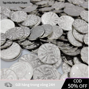 Thẻ Xu Máy Game Trò Chơi 1 bộ 10 cái, Kích Thước Đường Kính 25mm Và Trọng Lượng 5,5g, Chất Liệu Thép Không Gỉ, Mới 100%,