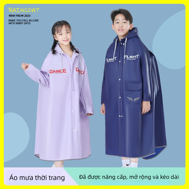 Chất liệu chống nước EVA dày dặn mưa thời trang cho trẻ em, Ba lô chứa đủ loại ba lô, nắp lớn độ phân giải cao