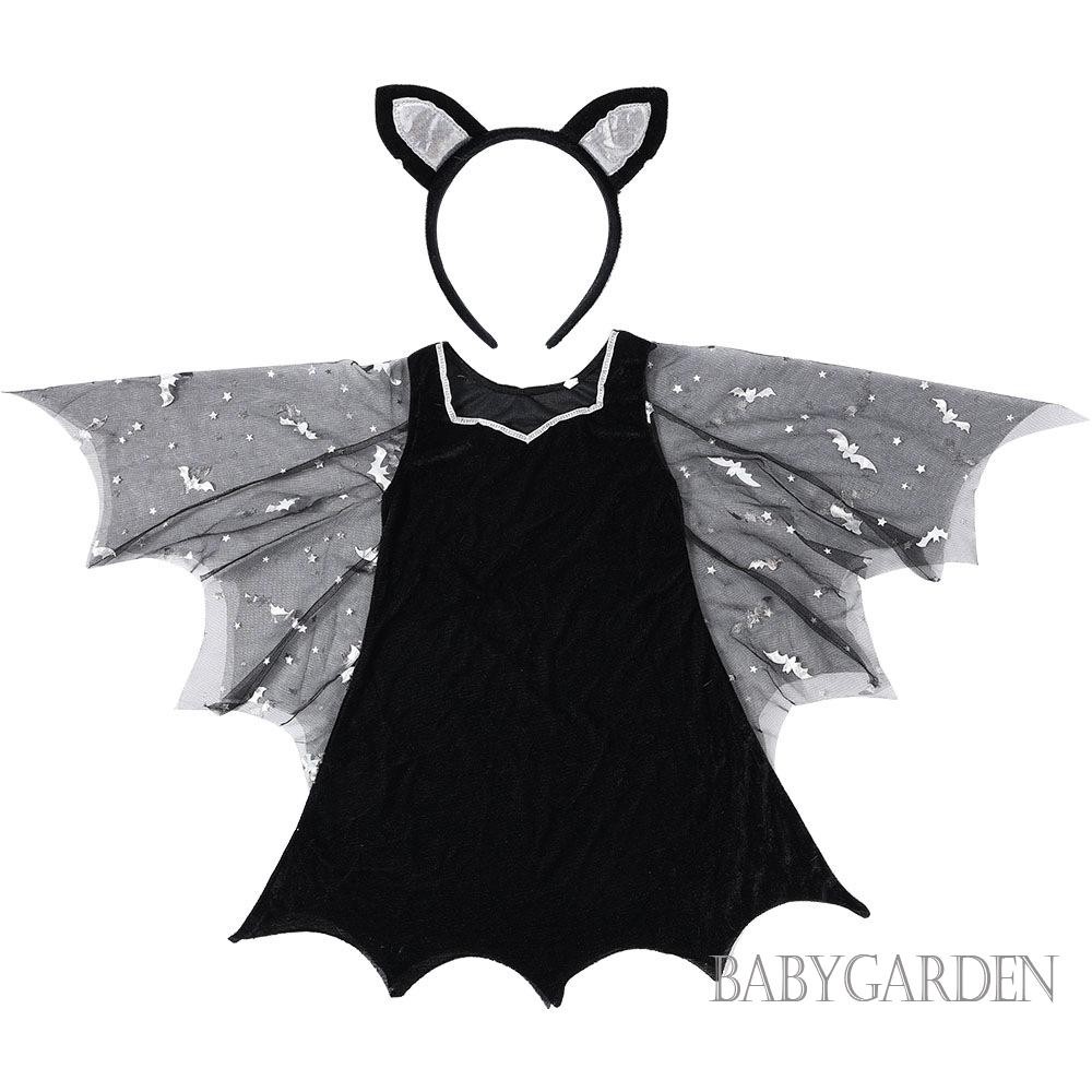 7-8 Tuổi Trẻ Em Bé Gái Halloween Bát Cosplay Trang Phục Lưới Sheer Tay Áo Có Băng Đô