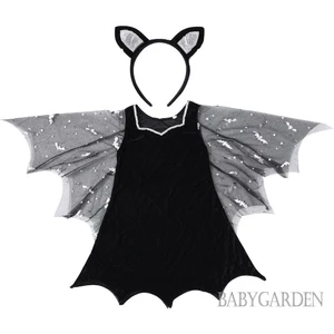 7-8 Tuổi Trẻ Em Bé Gái Halloween Bát Cosplay Trang Phục Lưới Sheer Tay Áo Có Băng Đô