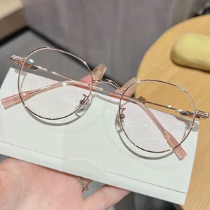 Mắt kính cận thị kính cận có độ sẵn - 0.50 ~ - 6.00 độ Kính Cận Gọng Trong Suốt Chống Ánh Sáng Xanh Phong Cách Hàn Quốc Thời Trang kính 1055