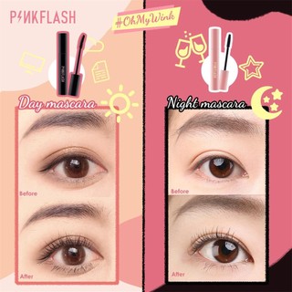 BỘ TRANG ĐIỂM PINKFLASH 3 MÓN/ bút kẻ mắt * 1 + mascara * 1 + dụng cụ bấm mi * 1 Bộ trang điểm mắt Mỹ phẩm chống nước và lâu trôi ღ Phong cách trang điểm lấp lánh cho cô gái màu hồng
