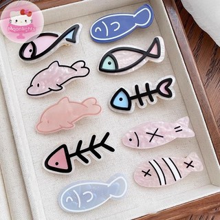 Moonlights Nhật Bản Dễ Thương Cá Nhỏ Xương Kẹp Tóc Bé Gái Nổ Kẹp Gãy Sinh Viên Oril Vui Nhộn Kẹp Tóc Mũ EN