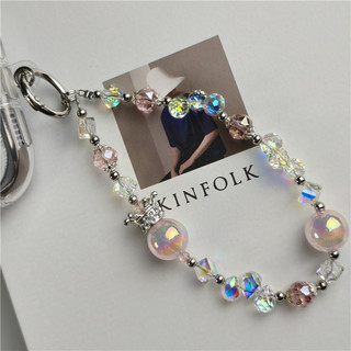 Crystal Crown Đa Năng Điện Thoại Di Động Dây Đeo Cổ Tay Full Kim Cương Dây Mặt Dây Chuyền Niche Tay Dây Xích