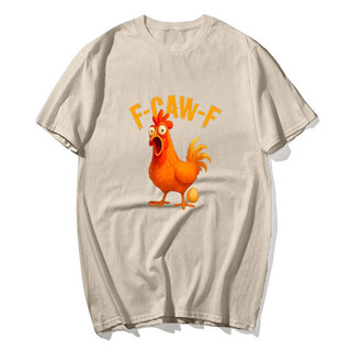Ngộ nghĩnh F-CAW-F Gà La Hét FcawF Trứng Gà Meme Hài Hước Áo nam Nữ 100% Cotton Áo Sơ Mi Tay Ngắn Áo Size S-XXL