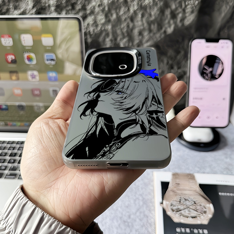 Dành cho iQOO 15 13 12 Pro Z10 Z11 Turbo Z9 Z9X Neo 11 / 10 Pro Neo 9 "Làn sóng gió" Phác thảo Cartethysia Micro Matte Vỏ điện thoại cứng cho iQOO Z9 Turbo Z8 Vỏ iQOO chống sốc