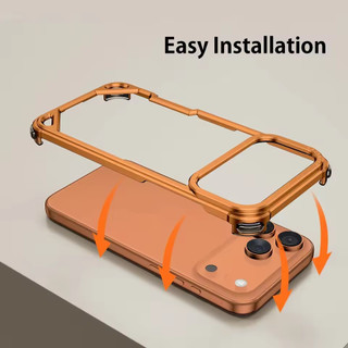 [JLK] Ốp Điện Thoại Kim Loại Cho iPhone 17 Pro 16 15 Pro Max / 17 Air Case Hỗ Trợ Tối Giản Sạc Không Dây Vỏ Protecitve Siêu Mỏng