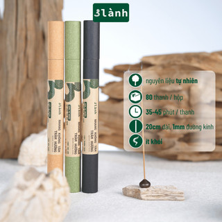 Nhang Không Tăm Trầm Hương 3 Lành Đặc Biệt Cao Cấp Thượng Hạng 30gr Tự Nhiên 100% Ít Khói Yoga Thiền