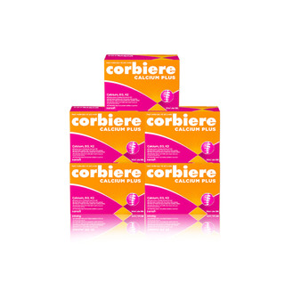 Bộ 5 Thực phẩm bảo vệ sức khỏe Corbiere Calcium Plus Mới - Canxi hữu cơ + D3 + K2