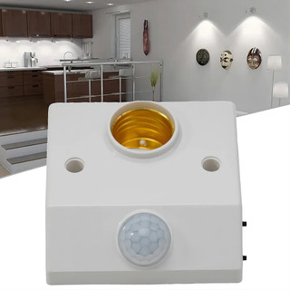 AC85-265V LED Tự Động Cơ Thể Người Hồng Ngoại Cảm Biến IR Đèn Giá Đỡ Bóng Đèn LED Đèn E27 Đế Treo Đèn Tường