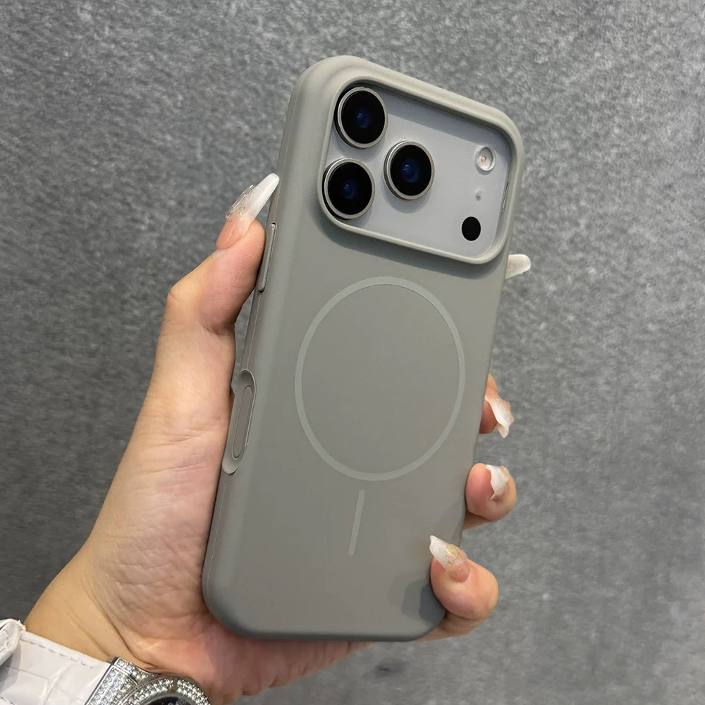 Ốp điện thoại silicon lỏng màu đỏ huỳnh quang từ tính cho iPhone 17 Pro Max 17 Air 16 Plus 15 14 13 12 11 Vỏ bảo vệ chống sốc