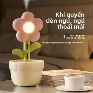 【BabyJoy】Máy tạo ẩm hoa USB để bàn Máy tạo độ ẩm Hoa Mini Không ồn,đèn ngủ xung quan,bà bầu và em bé