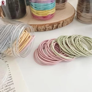 100 Dây Buộc Tóc Nữ Màu Đen Mềm Mại, Phù Hợp Với Tóc Xoăn Dày, An Toàn Cho Tóc