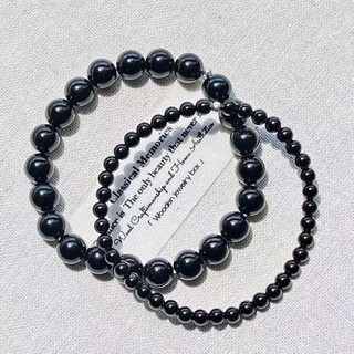 [N1088] - Vòng Tay Ngọc Trai Đá Nhân Tạo Màu Đen Thanh Lịch, Sang Trọng, Móc Cài Chắc Chắn, Phù Hợp Cho Nữ - DAISYN.
