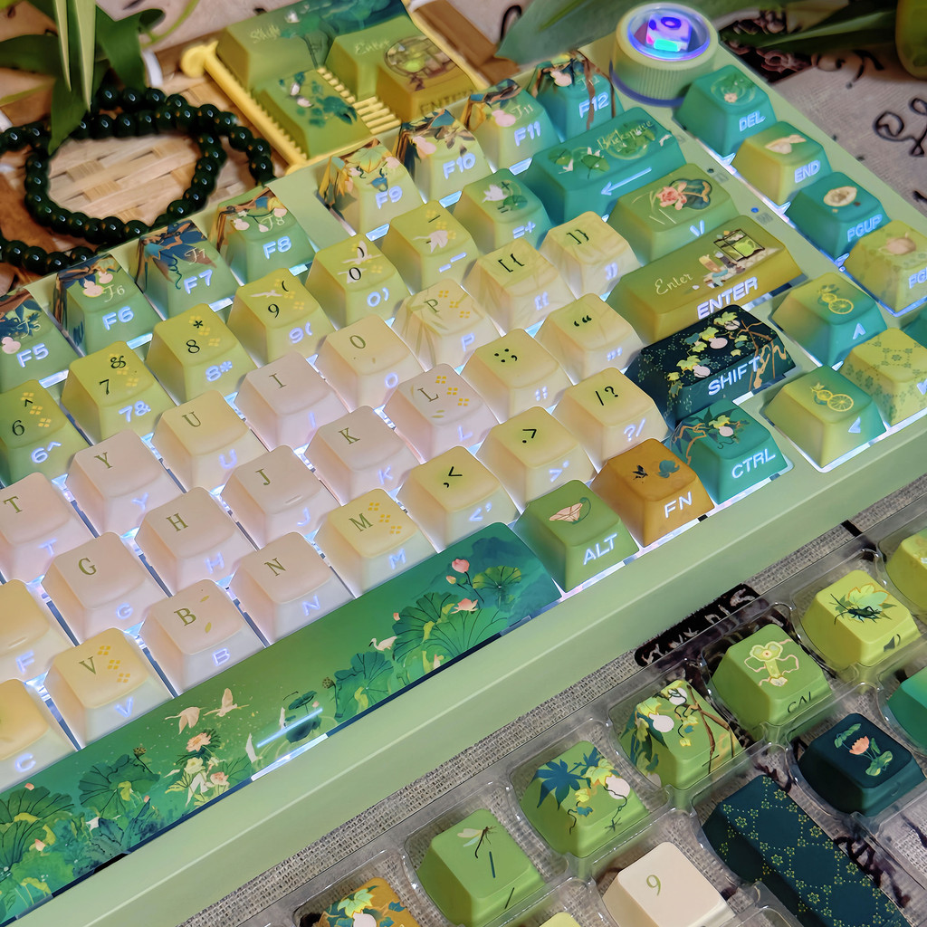 120 Phím Năm Mặt Nhuộm Thăng Hoa PBT Keycaps Hương Thơm Trà MOA & Cherry Profile Cho Bàn Phím Cơ | BigBuy360 - bigbuy360.vn