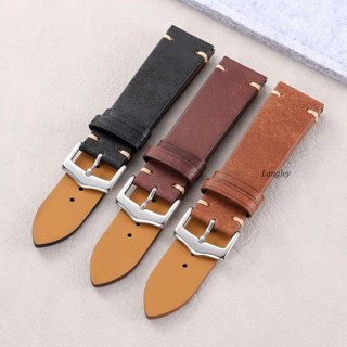 Vintage Retro Chính Hãng Da Đồng Hồ Dây Đeo Cho SEIKO 5 Diver Da Bò Đồng Hồ 20 Mm 22 Mm Cá Ngừ Samurai Biển Master Vòng Tay Nam Nữ