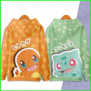 YB1 Bulbasaur & Charmander Cosplay Top và Áo Khoác Unisex với Thiết kế 3D Anime Phù Hợp Mọi Size