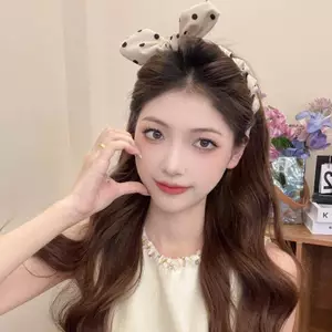 PNPIA- Thanh Lịch Chấm Bi Nơ Răng Băng Đô Quấn Tóc Cho Nữ Cô Gái Ngọt Ngào Trang Trí Tóc Vòng Thời Trang Phụ Kiện Tóc Quà Tặng