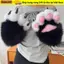 ESSENCEH 1 Găng Tay Cosplay Mèo, Găng Tay Móng Vuốt Mèo Sang Trọng Hoạt Hình, Làm Dày Squeaking Động Vật Cosplay Găng Tay Đạo Cụ