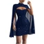 Váy dài tay đính sequin nữ váy cocktail cổ cao tay dài chảy phù hợp cho các bữa tiệc và othe