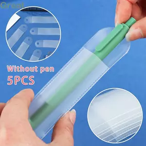 GREAT 5 CÁI Túi đựng bút tròn Bóng kinh doanh Mờ