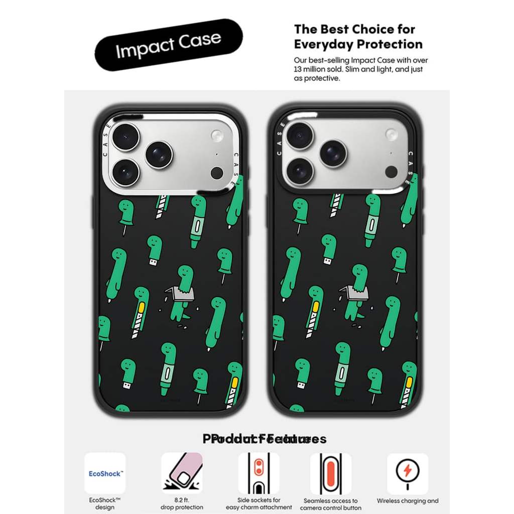CASECASE X Hộp Đựng Họa Tiết Văn Phòng Phẩm Màu Trắng Vòng Máy Ảnh Phiên Bản Mờ Đen Cứng Hút Từ Tính Tác Động Dành Cho Apple IPhone 13 14 15 16 17 Pro Max Air Plus Có Hộp