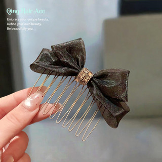 Chèn Lược Nữ Nơ Đen Kẹp Tóc Hàng Ngày Lưng Đầu Tấm Tóc Lên Xuống Lược Tóc Gãy Lược Mũ Đội Đầu