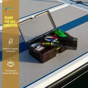 Hộp câu cá bằng nhựa hai lớp Hộp đựng đồ có thể điều chỉnh cho trọng lượng và móc mới