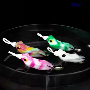 CQCJ Ếch Mồi, Móc Đôi Mồi Câu Cá Silicon, Chất Lượng Cao Mềm 6.5cm-14g Mồi Nổi Câu Cá