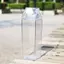 Bình nước hình hộp sữa HL 500/1000ml, dùng cho sữa, cà phê, nước ép, trà; chất liệu trong suốt; phù hợp thể thao ngoài trời, cắm trại, gym
